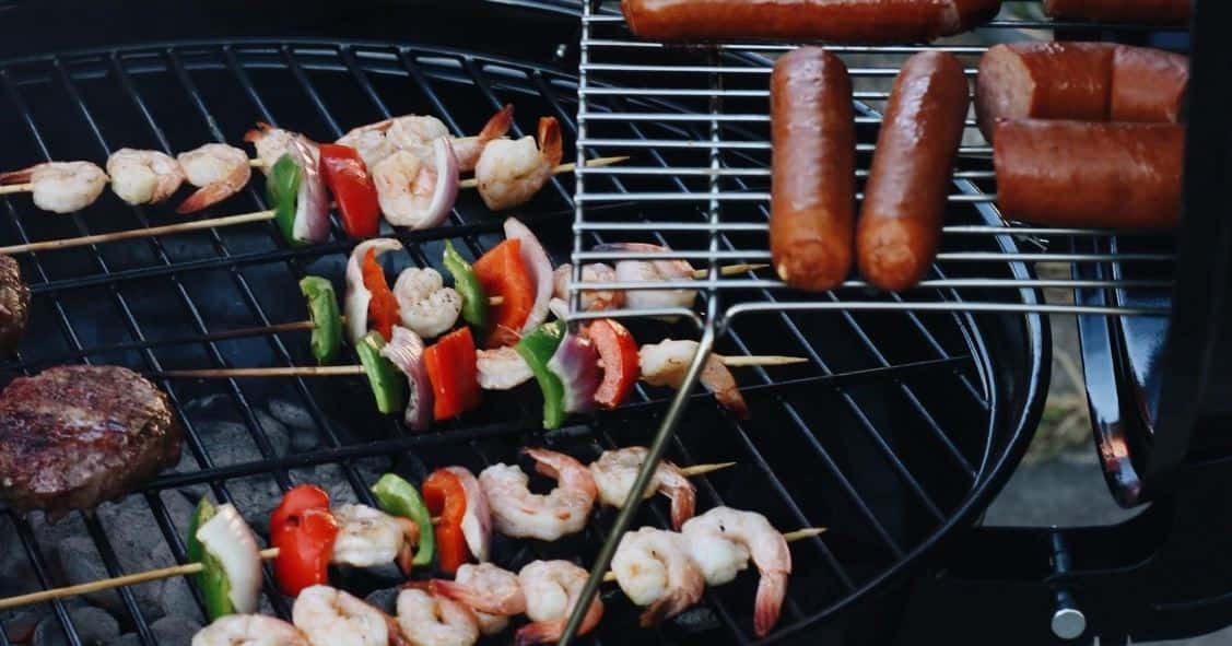 BBQ activity Having BBQ in summer with a dog
